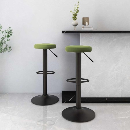 Taburetes de cocina 2 unidades terciopelo verde claro de , Taburetes de cocina - Ref: Foro24-333145, Precio: 76,01 €, Descuen...
