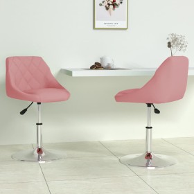 Sillas de comedor giratorias 2 unidades terciopelo rosa de , Sillas de comedor - Ref: Foro24-335288, Precio: 117,42 €, Descue...