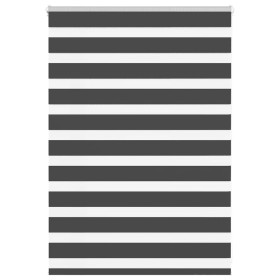 Estor cebra negro 115x100 cm tejido ancho 110,9 cm poliéster de , Persianas y estores - Ref: Foro24-4014212, Precio: 28,27 €,...