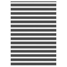Estor cebra negro 160x230 cm tejido ancho 155,9 cm poliéster de , Persianas y estores - Ref: Foro24-4014299, Precio: 41,12 €,...