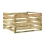 Compostador con listones madera pino impregnada 120x120x70 cm de vidaXL, Compostadores - Ref: Foro24-316060, Precio: 58,44 €,...