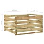 Compostador con listones madera pino impregnada 120x120x70 cm de vidaXL, Compostadores - Ref: Foro24-316060, Precio: 64,60 €,...