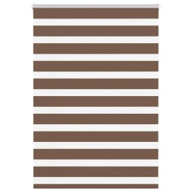 Estor cebra marrón 110x100 cm tejido ancho 105,9 cm poliéster de , Persianas y estores - Ref: Foro24-4014315, Precio: 22,19 €...