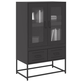 Aparador de acero negro 68x39x111,5 cm de , Aparadores - Ref: Foro24-853362, Precio: 147,14 €, Descuento: %