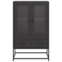 Aparador de acero negro 68x39x111,5 cm de , Aparadores - Ref: Foro24-853362, Precio: 147,14 €, Descuento: %