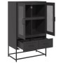 Aparador de acero negro 68x39x111,5 cm de , Aparadores - Ref: Foro24-853362, Precio: 147,14 €, Descuento: %