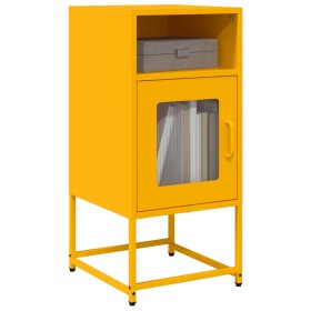 Mesita de noche acero laminado en frío amarillo 36x39x78 cm de , Aparadores - Ref: Foro24-853413, Precio: 61,66 €, Descuento: %