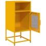 Mesita de noche acero laminado en frío amarillo 36x39x78 cm de , Aparadores - Ref: Foro24-853413, Precio: 61,66 €, Descuento: %