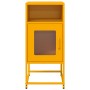 Mesita de noche acero laminado en frío amarillo 36x39x78 cm de , Aparadores - Ref: Foro24-853413, Precio: 61,66 €, Descuento: %