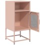 Mesita de noche acero laminado en frío rosa 36x39x78 cm de , Aparadores - Ref: Foro24-853411, Precio: 61,66 €, Descuento: %