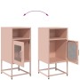 Mesita de noche acero laminado en frío rosa 36x39x78 cm de , Aparadores - Ref: Foro24-853411, Precio: 61,66 €, Descuento: %