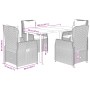 Set comedor de jardín 5 piezas y cojines ratán sintético marrón en Conjuntos de jardín | Comprar online en Foru.es