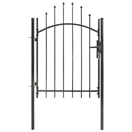 Puerta de jardín de acero negro 1x1,75 m de vidaXL, Puertas de jardín - Ref: Foro24-143059, Precio: 113,51 €, Descuento: %