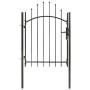 Puerta de jardín de acero negro 1x1,75 m de vidaXL, Puertas de jardín - Ref: Foro24-143059, Precio: 113,51 €, Descuento: %
