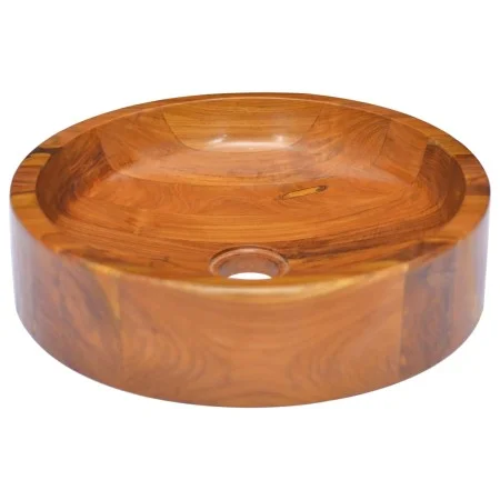 Waschbecken aus massivem Teakholz Φ40x10 cm von vidaXL, Sinkt - Ref: Foro24-326159, Preis: 122,63 €, Rabatt: %