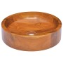 Lavabo de madera maciza de teca Φ40x10 cm de vidaXL, Lavabos - Ref: Foro24-326159, Precio: 124,48 €, Descuento: %