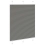Estor Plisado Antracita 105x100 cm Tela Ancho 104,4cm Poliéster de , Persianas y estores - Ref: Foro24-4015076, Precio: 18,76...
