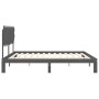 Estructura de cama con cabecero madera maciza gris 200x200 cm de vidaXL, Camas y somieres - Ref: Foro24-3193748, Precio: 178,...