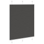 Estor Plisado negro 105x150 cm Tela Ancho 104,4 cm Poliéster de , Persianas y estores - Ref: Foro24-4015144, Precio: 20,03 €,...