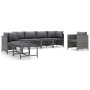 Set de muebles de jardín 8 pzas y cojines ratán sintético gris de vidaXL, Conjuntos de jardín - Ref: Foro24-3059769, Precio: ...