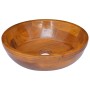 Lavabo de madera maciza de teca Φ40x10 cm de vidaXL, Lavabos - Ref: Foro24-326160, Precio: 107,47 €, Descuento: %