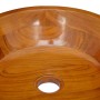 Lavabo de madera maciza de teca Φ40x10 cm de vidaXL, Lavabos - Ref: Foro24-326160, Precio: 107,47 €, Descuento: %