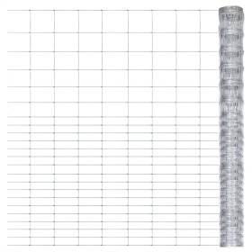 Valla de jardín de acero galvanizado plateado 50x1,6 m de vidaXL, Paneles de vallas - Ref: Foro24-149511, Precio: 146,07 €, D...