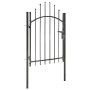 Puerta de jardín de acero negro 1x1,75 m de vidaXL, Puertas de jardín - Ref: Foro24-143059, Precio: 113,51 €, Descuento: %
