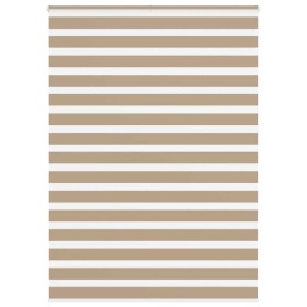 Estor cebra marrón arena tejido ancho 150,9 cm poliéster de , Persianas y estores - Ref: Foro24-4014610, Precio: 38,42 €, Des...