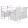 Set comedor de jardín 5 pzas con cojines ratán sintético beige en Conjuntos de jardín | Comprar online en Foru.es