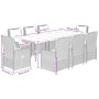 Set comedor de jardín 9 pzas con cojines ratán sintético beige en Conjuntos de jardín | Comprar online en Foru.es