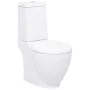 Inodoro WC redondo de cerámica flujo hacia abajo blanco by vidaXL, Bathrooms - Ref: Foro24-3059888, Price: 238,90 €, Discount: %