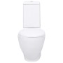 Inodoro WC redondo de cerámica flujo hacia abajo blanco de vidaXL, Baños - Ref: Foro24-3059888, Precio: 223,80 €, Descuento: %