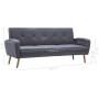 Sofá de 3 plazas de tela gris claro de , Sofás - Ref: Foro24-246994, Precio: 296,62 €, Descuento: %