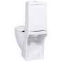 Inodoro WC redondo de cerámica flujo hacia abajo blanco de vidaXL, Baños - Ref: Foro24-3059888, Precio: 223,80 €, Descuento: %