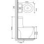Inodoro WC redondo de cerámica flujo hacia abajo blanco by vidaXL, Bathrooms - Ref: Foro24-3059888, Price: 238,90 €, Discount: %