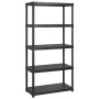 Estantería almacenaje 5 niveles plástico negro 274,5x45,7x185cm de vidaXL, Estanterías industriales - Ref: Foro24-3059858, Pr...