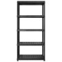 Estantería almacenaje 5 niveles plástico negro 274,5x45,7x185cm de vidaXL, Estanterías industriales - Ref: Foro24-3059858, Pr...