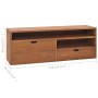 Mueble de TV madera maciza de teca 110x30x40 cm de vidaXL, Muebles TV - Ref: Foro24-326119, Precio: 178,32 €, Descuento: %