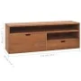 Mueble de TV madera maciza de teca 110x30x40 cm de vidaXL, Muebles TV - Ref: Foro24-326119, Precio: 175,44 €, Descuento: %