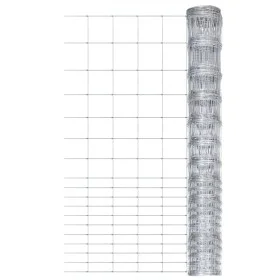 Valla de jardín de acero galvanizado plateado 50x1,5 m de vidaXL, Paneles de vallas - Ref: Foro24-149508, Precio: 125,31 €, D...