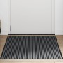Felpudo a rayas negro y gris 90x150 cm de , Felpudos - Ref: Foro24-4105596, Precio: 34,28 €, Descuento: %
