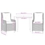 Set comedor de jardín 3 pzas con cojines ratán sintético beige en Conjuntos de jardín | Comprar online en Foru.es