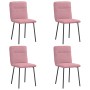 Sillas de comedor 4 unidades terciopelo rosa de , Sillas de comedor - Ref: Foro24-3315313, Precio: 166,25 €, Descuento: %