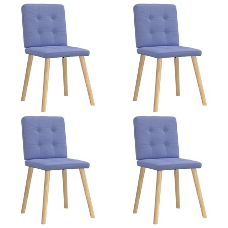 Sillas de comedor 4 uds tela azul jeans de , Sillas de comedor - Ref: Foro24-3315178, Precio: 193,13 €, Descuento: %