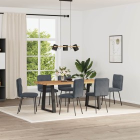 Sillas de comedor 6 unidades terciopelo gris oscuro de , Sillas de comedor - Ref: Foro24-3315680, Precio: 260,62 €, Descuento: %