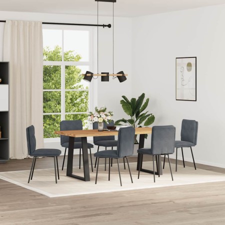 Sillas de comedor 6 unidades terciopelo gris oscuro de , Sillas de comedor - Ref: Foro24-3315680, Precio: 260,62 €, Descuento: %
