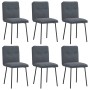 Sillas de comedor 6 unidades terciopelo gris oscuro de , Sillas de comedor - Ref: Foro24-3315680, Precio: 260,62 €, Descuento: %