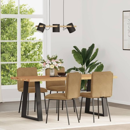 Sillas de comedor 4 unidades terciopelo marrón de , Sillas de comedor - Ref: Foro24-3315417, Precio: 169,88 €, Descuento: %