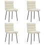 Sillas de comedor 4 unidades terciopelo crema de , Sillas de comedor - Ref: Foro24-3315391, Precio: 185,71 €, Descuento: %